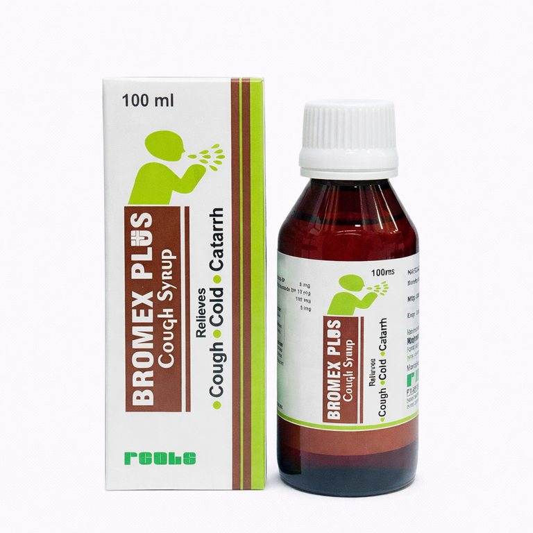 Bromex Plus Cough Syrup (Bromhexine + Guaifenesin) 100 ml